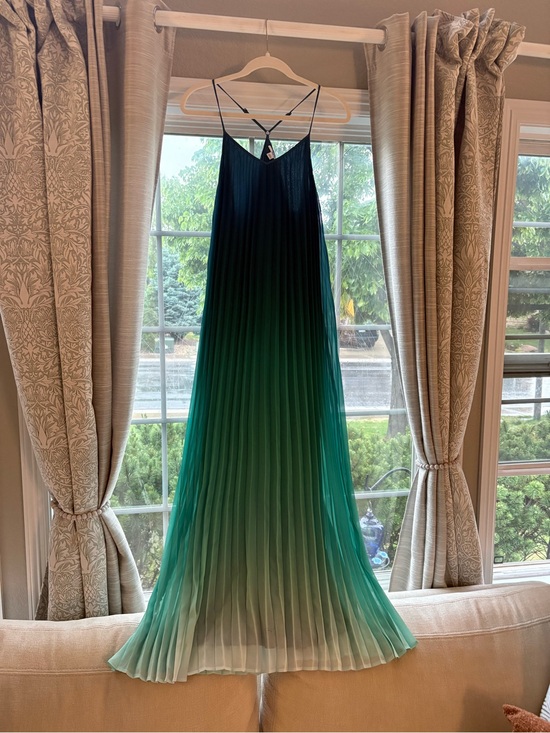 Bar III Dresses & Skirts - Bar III Ombre Pleated Maxi Dress in Navy to Teal